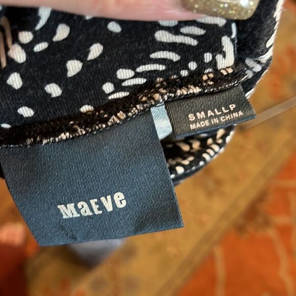 Anthropologie Black and Cream Maeve Stretch Turtleneck Swing Dress, SP! - Picture 9 of 10